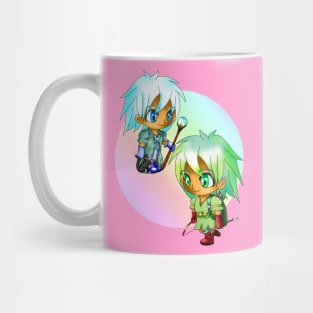 kawaii manga style archer and sorcerer for dnd and fantasy fans Mug